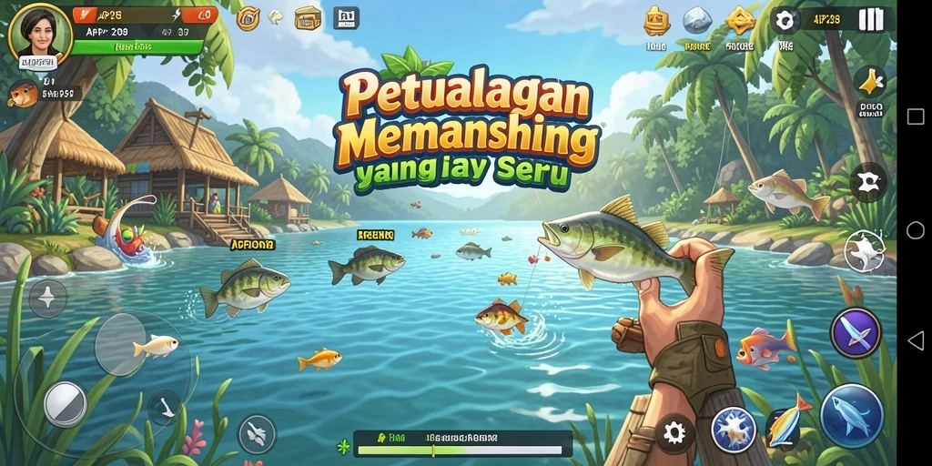 Tampilan gameplay API288 dengan aksi seru memancing ikan.