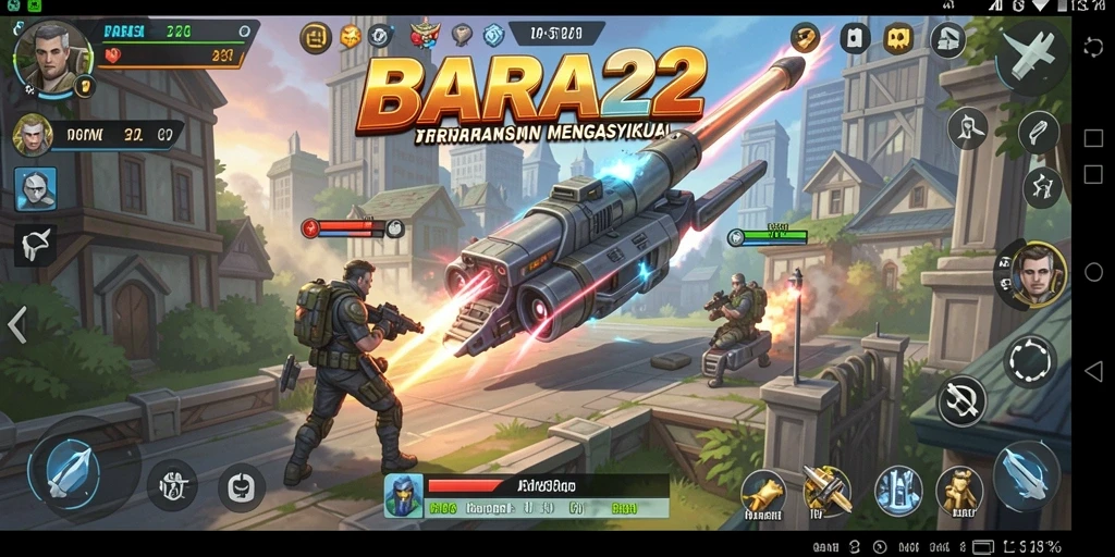 Tampilan gameplay seru dan mendebarkan dalam BARA22
