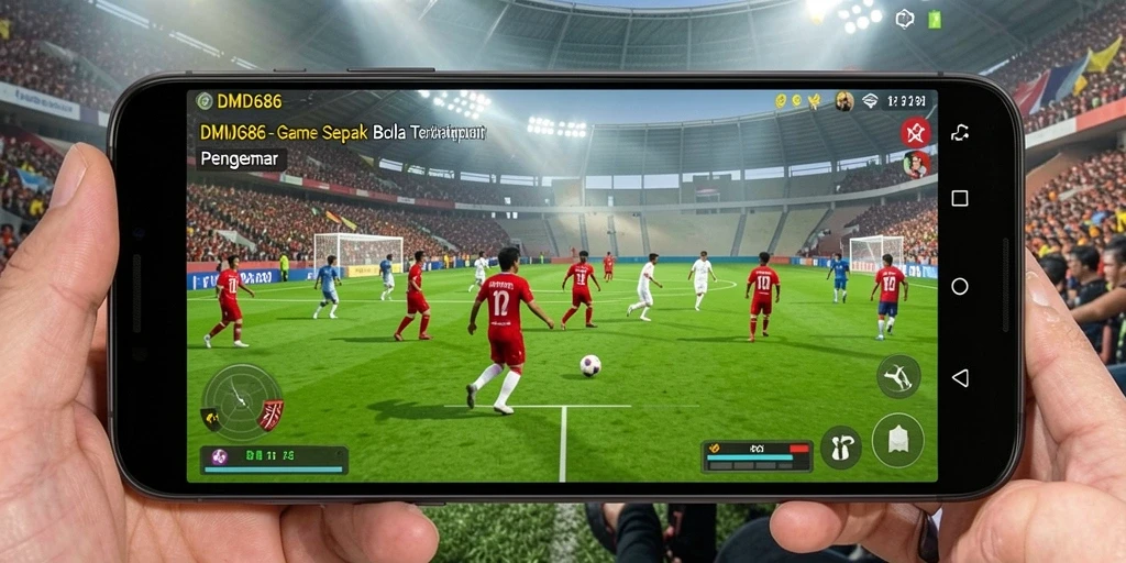 Screenshot gameplay DMD686 yang menampilkan aksi dramatis di lapangan.