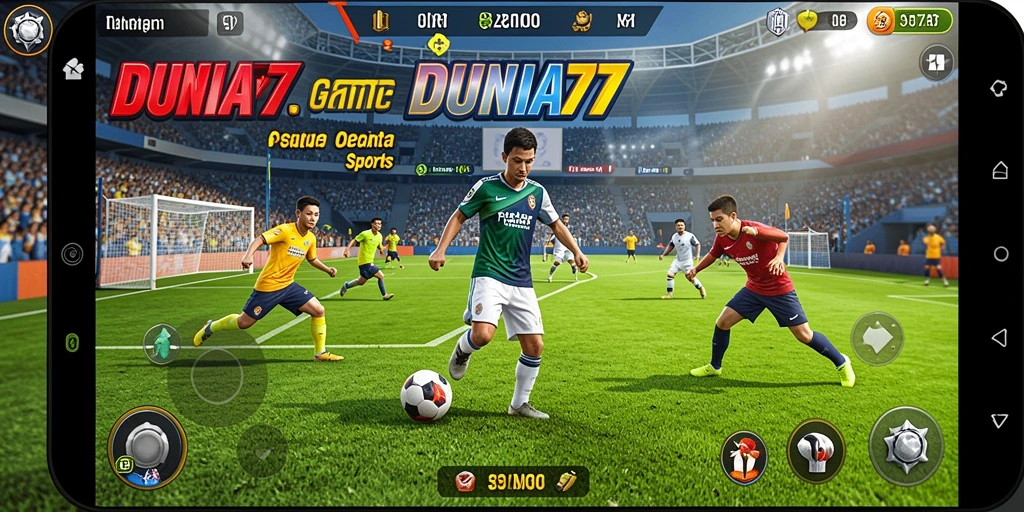 Tampilan gameplay seru DUNIA77 dengan aksi olahraga yang mendebarkan.