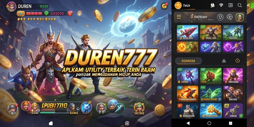 Screenshot utama DUREN777 menunjukkan antarmuka yang menarik dan fungsional.