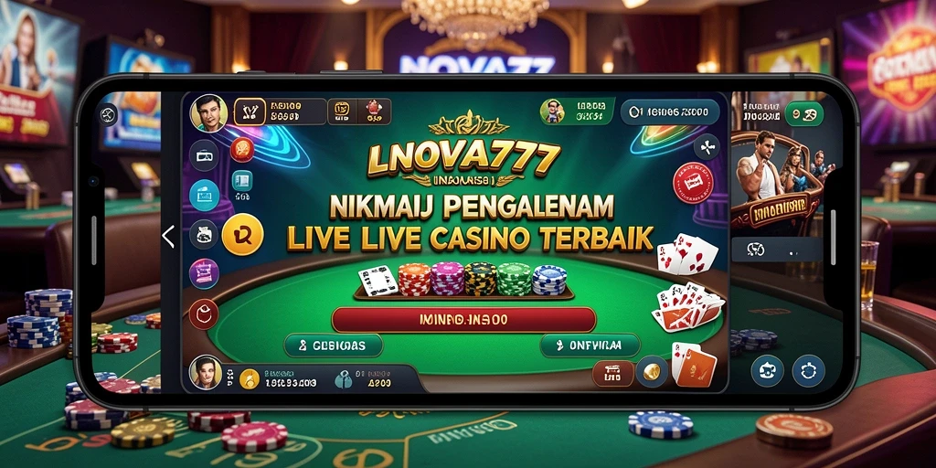 Gameplay Live Casino LNOVA777 dengan dealer langsung yang profesional.