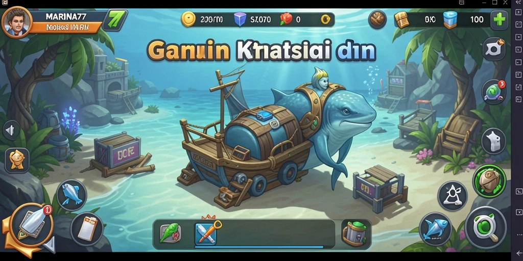 Tampilan gameplay menarik dari MARINA77 dengan elemen Idle yang menyenangkan.
