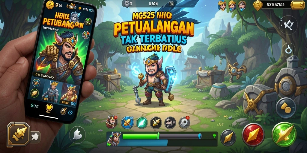 Tampilan gameplay MG525 yang menawan dan interaktif di dunia Idle.