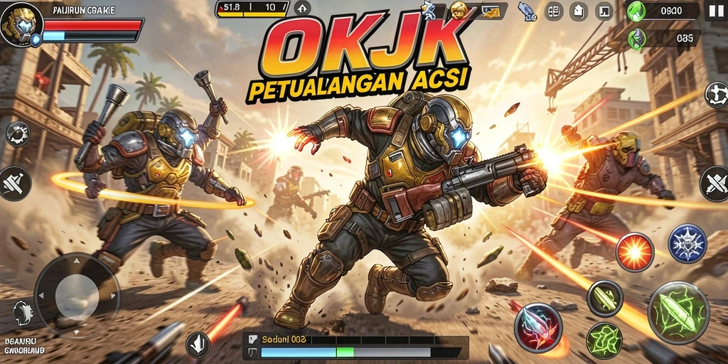 Tangkapan layar OKJK menampilkan aksi pertarungan yang seru.