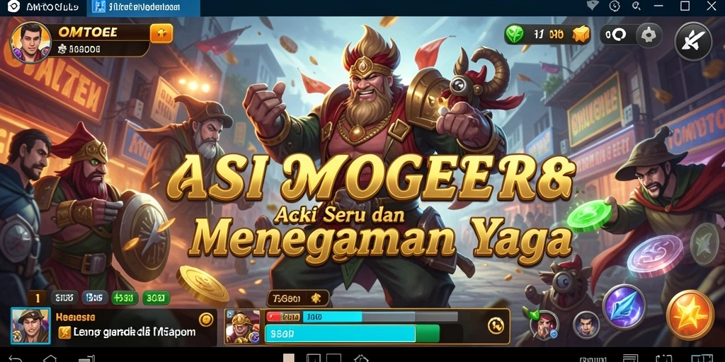Screenshot gameplay OMTOGEL menampilkan aksi mendebarkan di dalam pertarungan.