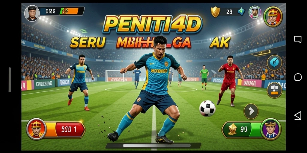 Tampilan gameplay <strong>PENITI4D</strong> dengan aksi olahraga yang mendebarkan.