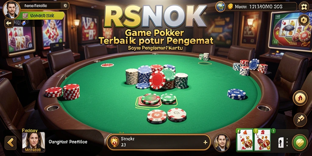 Tampilan menarik dari gameplay Poker RSNOK yang mendebarkan.