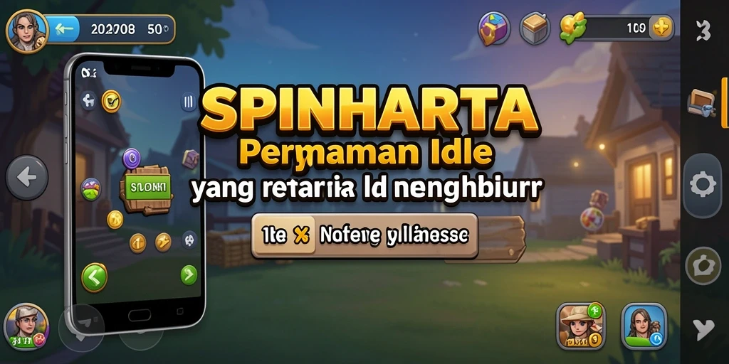 Tampilan gameplay SPINHARTA yang menarik dan interaktif.