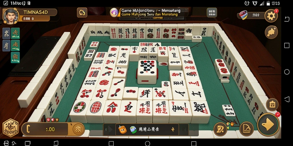 Tampilan gameplay TIMNAS4D yang menarik dengan desain ubin Mahjong.