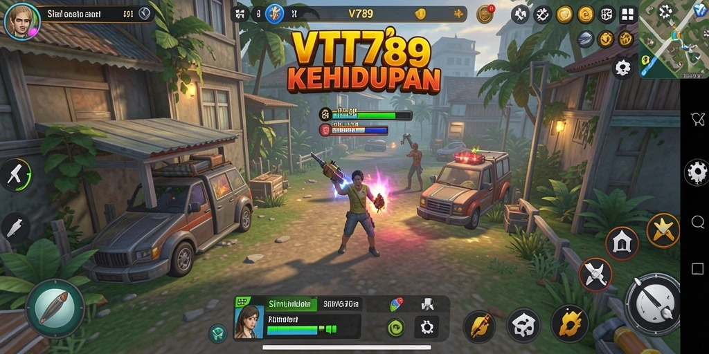 Tampilan screenshot utama VT789 menunjukkan gameplay simulasi yang kaya dan interaktif.