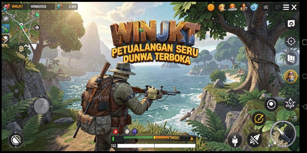 Tampilan gameplay menghadirkan dunia terbuka yang megah dan interaktif.